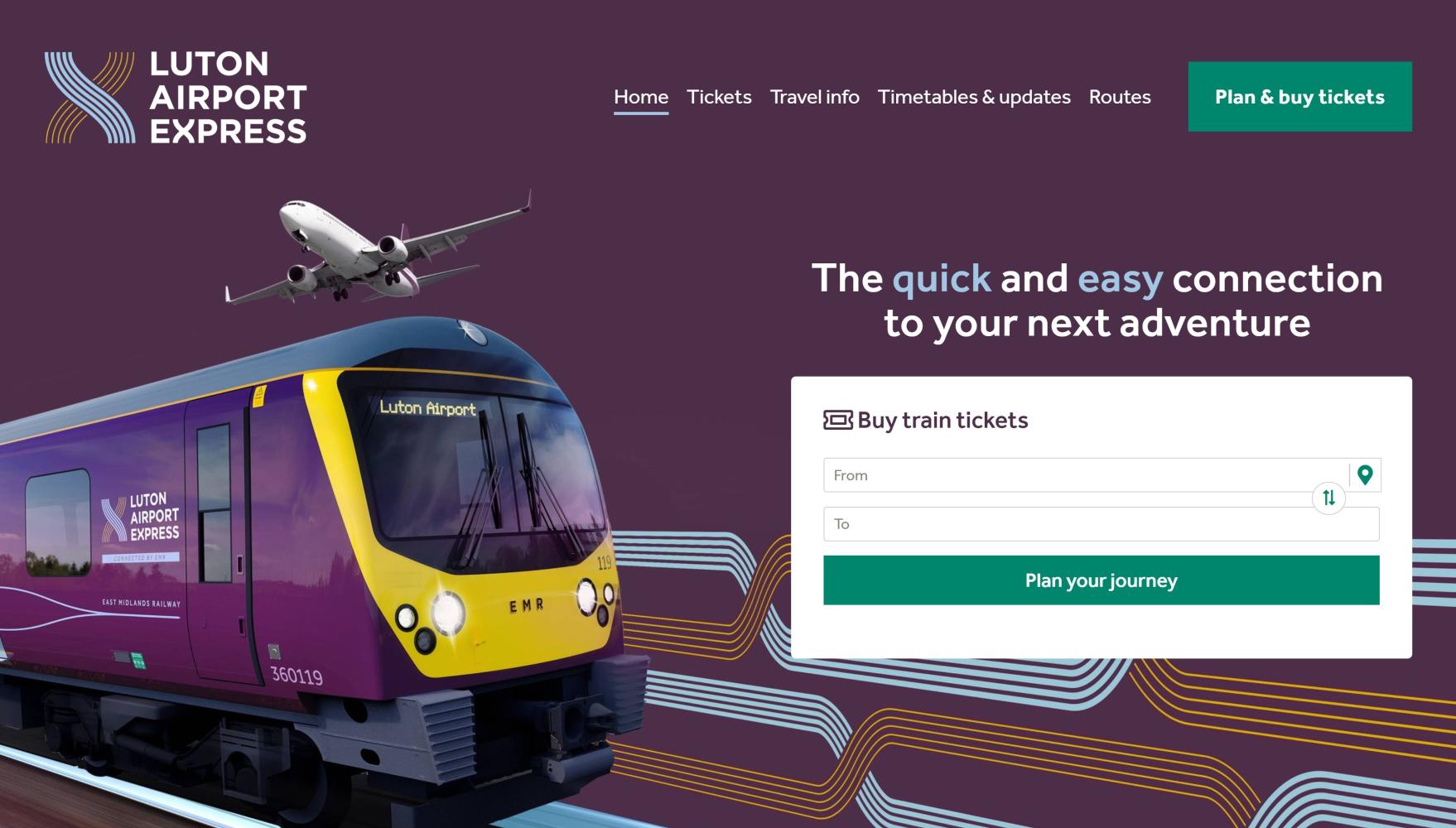 Luton Airport Express - homepage